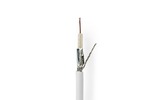 Cable Coaxial - Coaxial 9 (KOKA 799) - 50,0 m - Caja de Regalo - Blanco - Nedis CSBG4015WT500