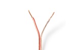 Cable de Altavoz - 2x 1,50 mm2 - 100 m - Brida - Transparente - Nedis CAGW1500TR1000
