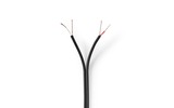 Cable de Audio Estéreo - 2x 0,12 mm2 - 100 m - Brida - Negro/ - Nedis CAGW2200BK1000