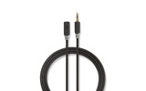 Cable de Audio Estéreo - Macho de 3,5 mm - Hembra de 3,5 mm - 1,0 m - Antracita - Nedis CABW2205