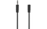 Cable de Audio Estéreo - Macho de 3,5 mm - Hembra de 3,5 mm - 2,0 m - Negro - Nedis CAGP22050BK2