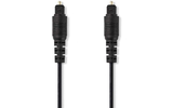 Cable de Audio Óptico - TosLink Macho - TosLink Macho - 2,0 m - Negro - Nedis CAGP25000BK20