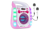 Fenton SBS30P Karaoke System with CD and 2 Microphones Pink