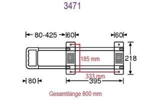 Adam Hall Hardware 3471 - Asa telescópica para Trolley 1 Extensión