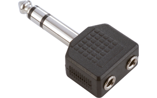 Adam Hall Connectors 7545 Adaptador en Y de 2 Jacks 3,5 mm hembra estéreo a Jack 6,3 mm macho