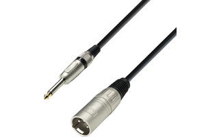 Adam Hall Cables K3 MMP 0600 Cable de Micro de XLR macho a Jack 6,3 mm mono 6 m