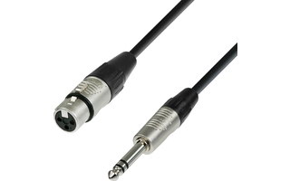 Adam Hall Cables K4 BFV 0030 Cable de Micro REAN de XLR hembra a Jack 6,3 mm estéreo 0,3 m