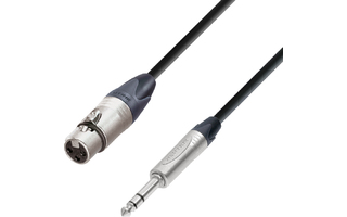 Adam Hall Cables K5 BFV 0150 Cable de Micro Neutrik de XLR hembra a Jack 6,3 mm estéreo 1,5 m