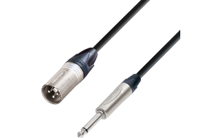 Adam Hall Cables K5 MMP 0300 Cable de Micro Neutrik de XLR macho a Jack 6,3 mm mono 3 m