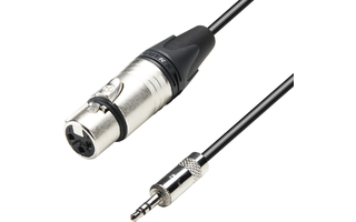 Adam Hall Cables K5 MYF 0150 Cable de Micro Neutrik de XLR hembra a Jack 3,5 mm estéreo 1,5 m