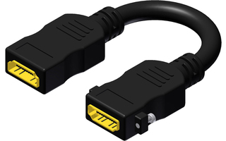 Adam Hall Cables BSP 602 B Cable Adaptador de HDMI 19 hembra a HDMI 19 hembra con Tornillos negr
