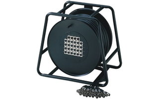 Adam Hall Cables K20C30D - Manguera de Cable en Enrollador con Cajetín de Escenario 16/4 30 