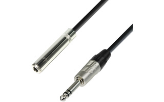 Adam Hall Cables K4 BOV 0300 - Cable de Extensión para Auriculares de Jack 6,3 mm estéreo a Jack