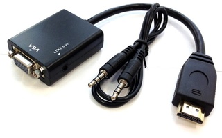 Adaptador HDMI a VGA con audio