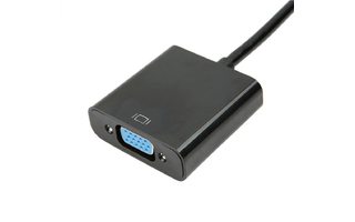 Adaptador compacto HDMI a VGA + Audio ( Negro )