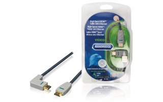 Cable HDMI con Ethernet de alta velocidad conector HDMI - conector HDMI (angulo) 2.0 m en azul