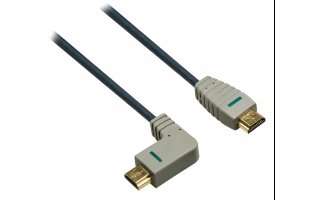 Cable HDMI con Ethernet de alta velocidad conector HDMI - conector HDMI (angulo) 2.0 m en azul