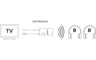 Transmisor de audio con tecnología inalámbrica Bluetooth para auriculares