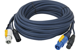 Cable alimentación Powercon + DMX  de 1,5 m 