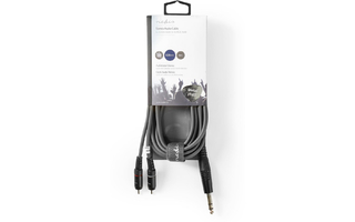 Cable de Audio Estéreo - 6,35 mm Macho - 2x RCA Macho - 3,0 m - Gris - Nedis COTH23300GY30