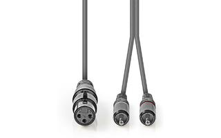 Cable de Audio balanceado - XLR 3 pines hembra - 2x RCA macho 