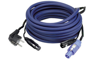Cable de alimentación Schuko/Powercon + señal Audio Xlr 10 m