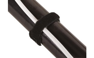 Cadeneta con cierre de gancho y bucle - color negro - 12.5 x 300