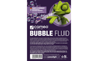 Cameo BUBBLE FLUID 5L - Líquido especial para la creación de pompas de jabón - 5 l