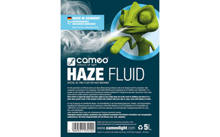 Cameo HAZE FLUID 5L - Líquido de neblina de larga duración, sin aceite - 5 l
