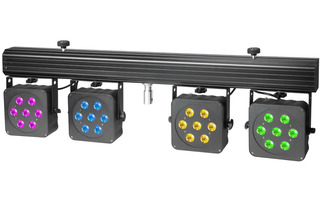 Cameo Multi PAR 3 SET - Set de proyectores LEDquadro colores 28 x 8 W con estuche de transporte,