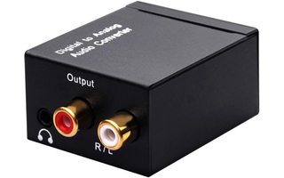 Conversor adaptador optico TosLink / RCA Coaxial a  2 RCA 