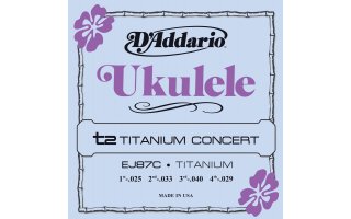 DAddario EJ87C Titanium Ukulele Concert