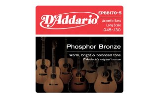 DAddario EPBB170-5 Phosphor Bronze 45-130
