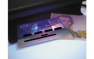 Detector de billetes falsos 230V con bombilla UV