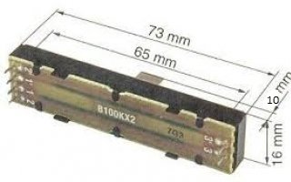 Fader potenciometro compatible Behringer 100KBx2