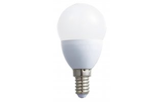 Bombilla LED miniglobo E14, 5 W, 350 lm, 2700 K