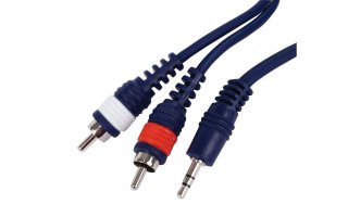 Cable para instrumentos Mini Jack > 2 RCA macho L/R 6 metros HQ