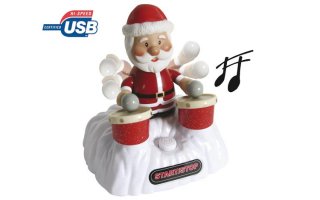 Papa Noel tocando la bateria - USB