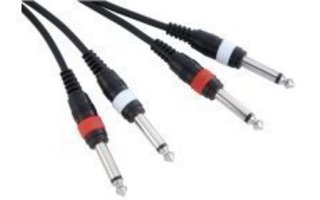 Cable 2 x Jack 6.3 mm / 2 x Jack 6.3 mm - 6 metro - KP6PPM4