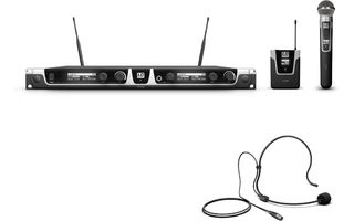 LD Systems U518 HBH 2 Sistema inalámbrico con Petaca, micrófono de diadema y micrófono de Mano