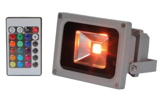 Proyector LED para exteriores - RGB 10W LED Chip - mando a distancia IR