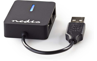Nedis concentrador USB - 4 puertos - USB 2.0 - Tamaño de Viaje