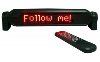 Letrero luminoso rojo con mando a distancia - 432 x 92mm