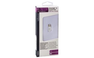ADAPTADOR PARA iPHONE 5 - MICRO USB (HEMBRA) A LIGHTNING, 8 CLAVIJAS (MACHO) - COLOR BLANCO
