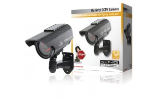 Cámara dummy CCTV con panel solar y 30 LED infrarrojos
