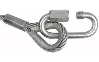 Showgear Cable de seguridad de 8 mm , BGV-C1 , carga máx 80 Kg - 100 cm , plata