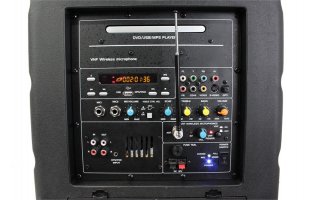 Sistema portable P.A/ karaoke con DVD/USB & Microfono inalambrico- economico