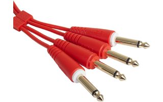 UDG Ultimate Audio Cable Set 1/4'' Jack - 1/4'' Jack Rojo Straight