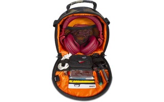 UDG Ultimate Digi HeadPhone Bag Camuflaje Negro , interior Naranja