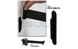 GUIL PST-CB/PN cabezal de pared con cinta retráctil de 3 m (negro)
